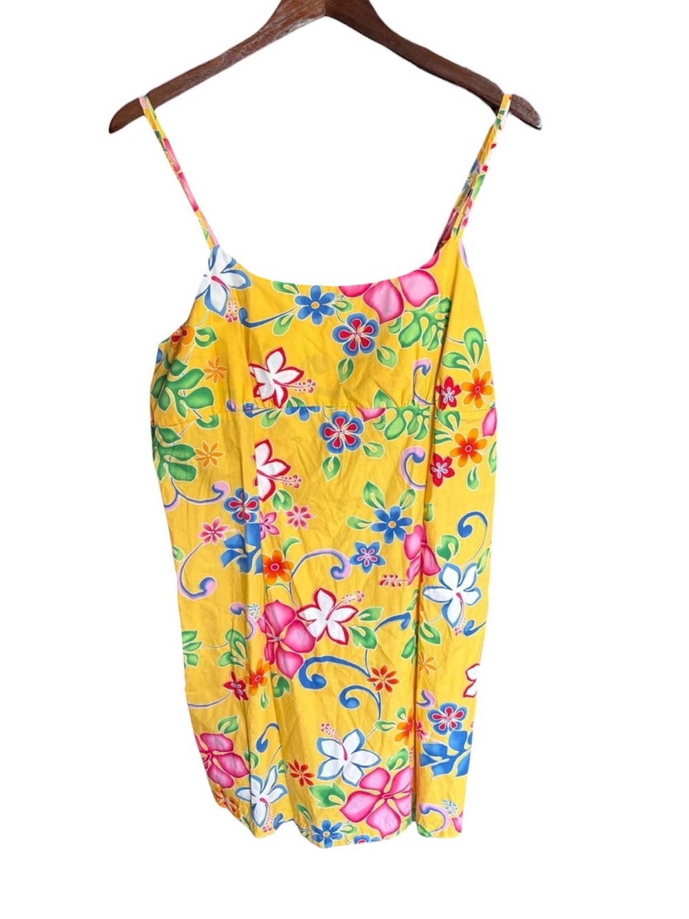 Vintage Made in Hawaii Tropical Floral Sundress 100% Cotton 2XL